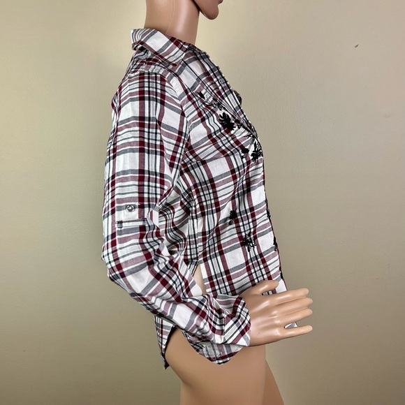 NEW 7 FOR ALL MANKIND PLAID BUTTON-DOWN SHIRT - Picture 4 of 5